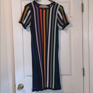 Replica Los Angeles metallic rainbow T-shirt dress